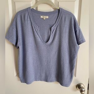 Madewell notched neckline crop top. Size-Small
